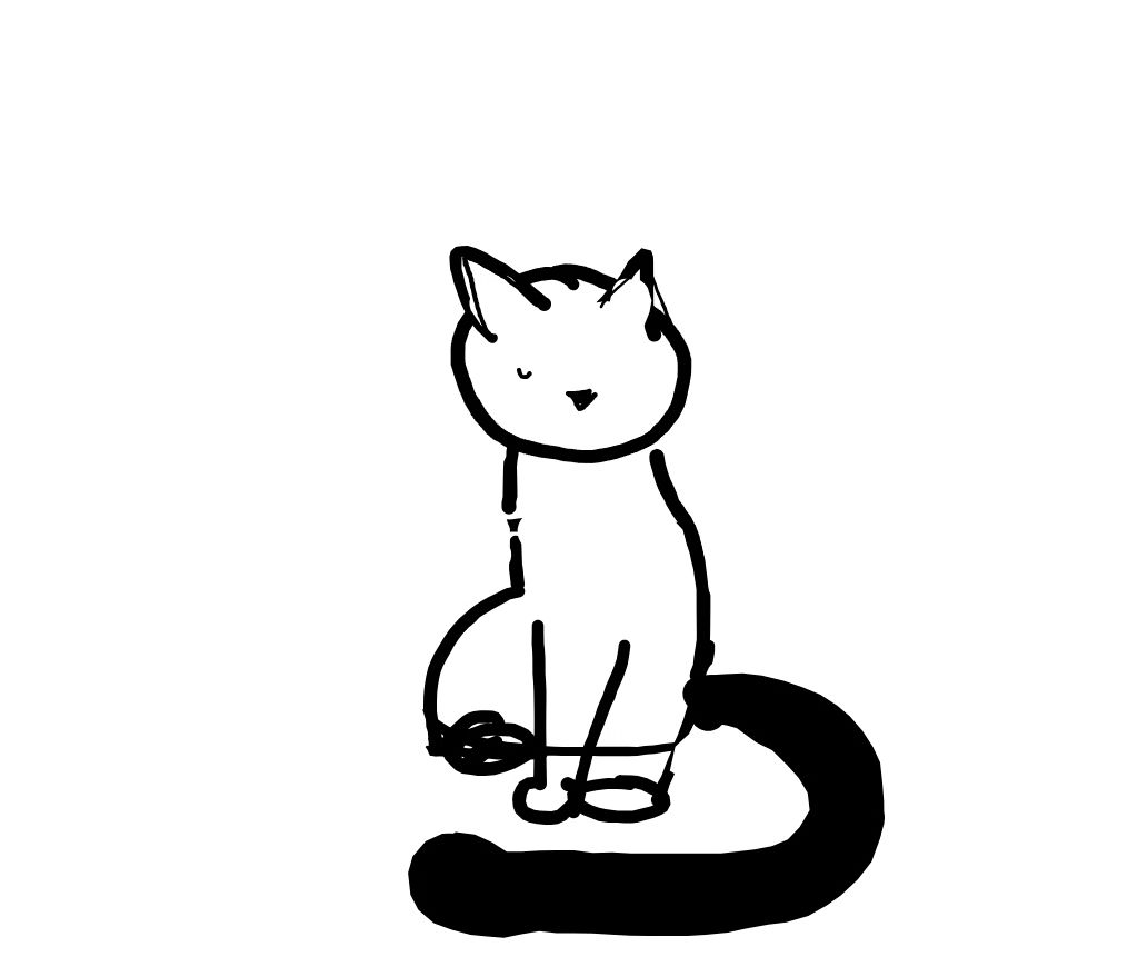 The cat gaining ears and its first facial details